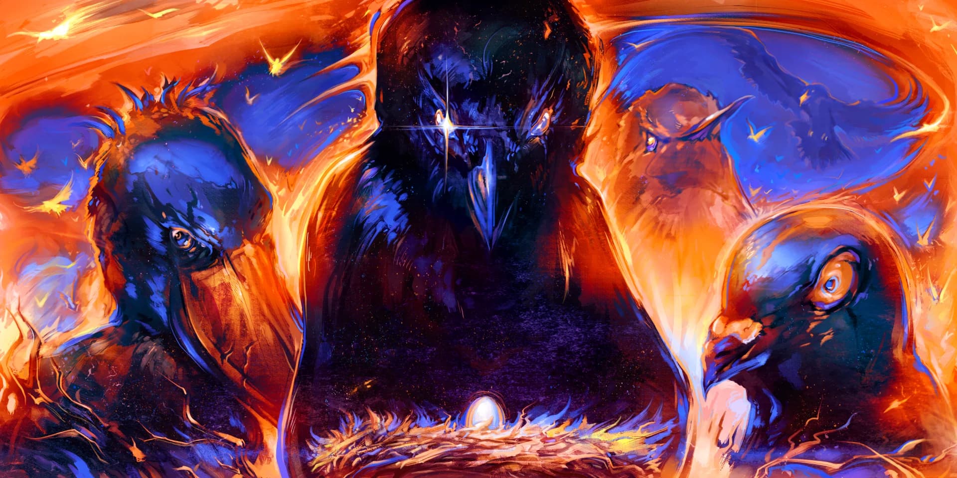 Birds of War - Birds fighting over nest